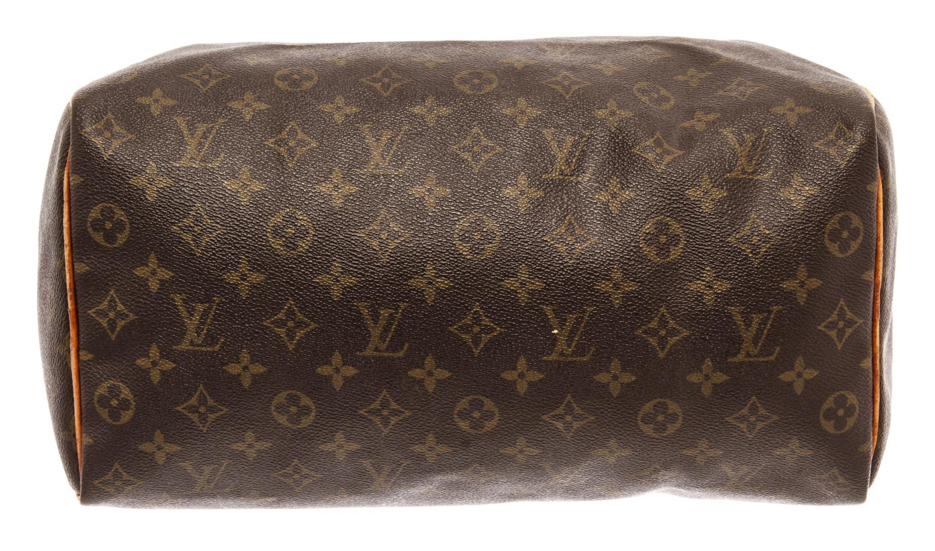 Louis Vuitton Brown Monogram Canvas Speedy 35 Satchel Bag