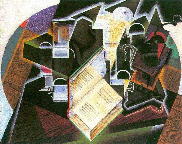 Juan Gris - Book, Pipe And Glasses