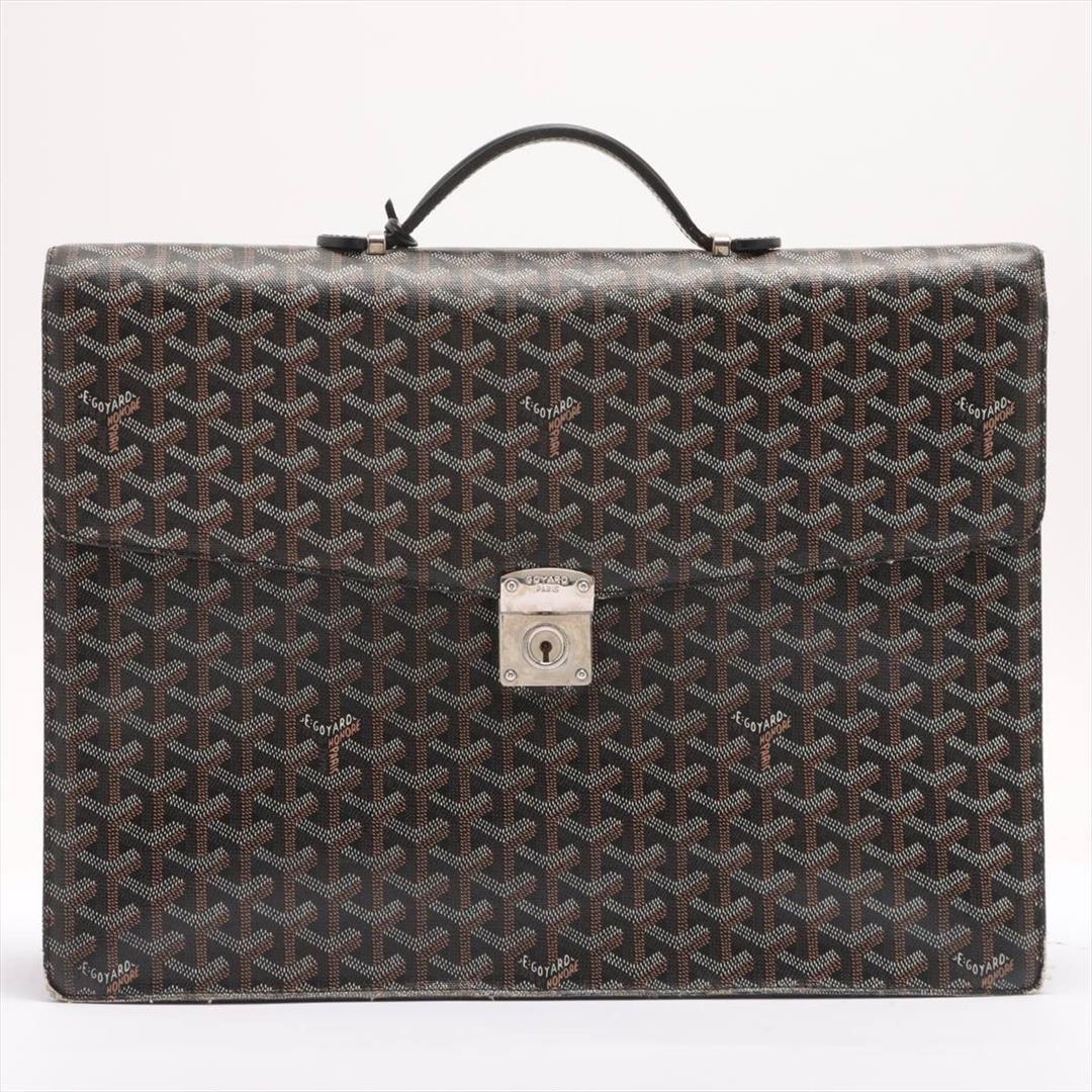 Goyard Black Goyardine Coated Canvas Chypre Deux Soufflets Briefcase Bag