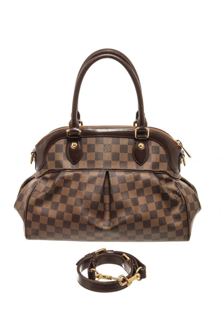 Louis Vuitton Damier Ebene Canvas And Leather Trevi Pm Bag