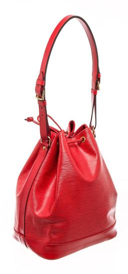 Louis Vuitton Red Epi Leather Noe Shoulder Bag