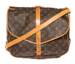 Louis Vuitton Brown Monogram Saumur 35cm Crossbody Bag