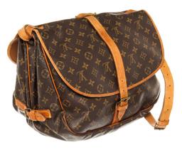 Louis Vuitton Brown Monogram Saumur 35cm Crossbody Bag