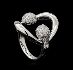 0.89 ctw Diamond Ring - 14KT White Gold