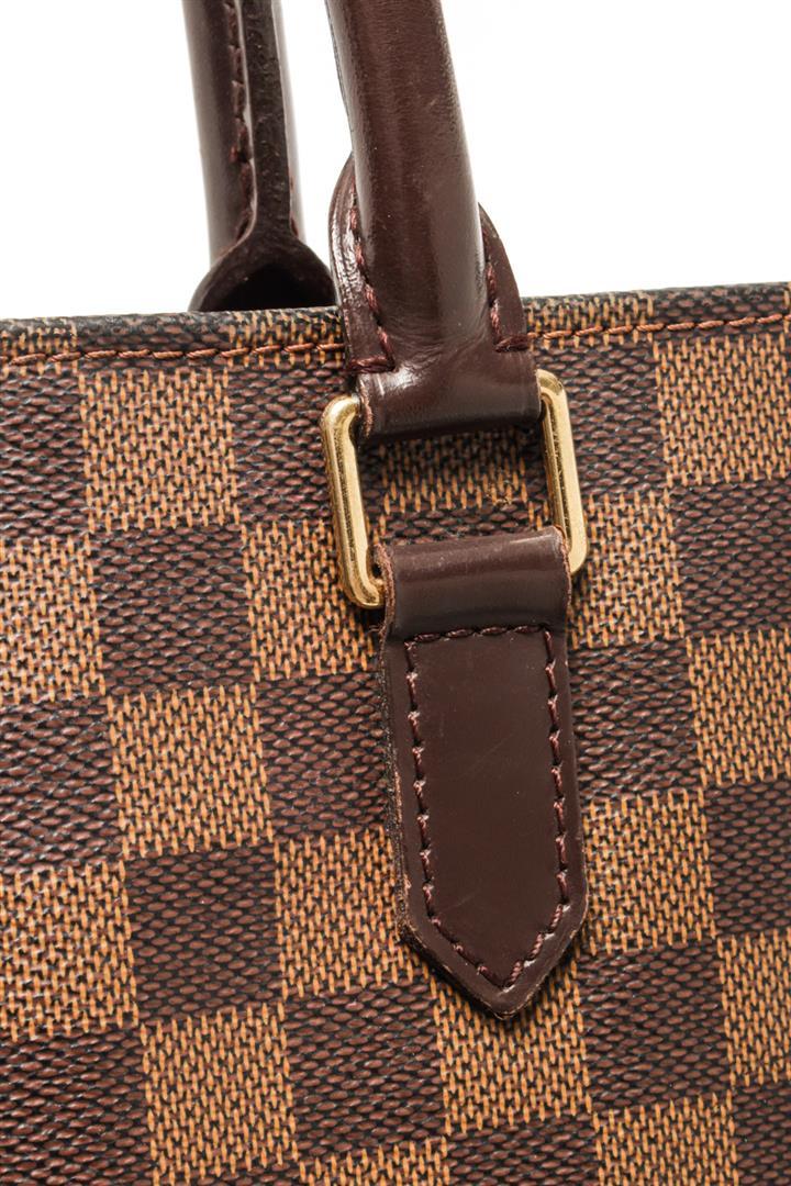 Louis Vuitton Brown Damier Ebene Canvas Sac Plat Tote Bag