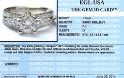 14KT White Gold 1.87 ctw Diamond Ring