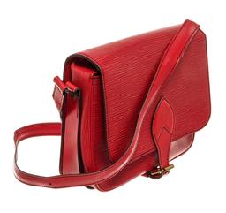 Louis Vuitton Red Epi Leather Cartouchiere Crossbody Bag