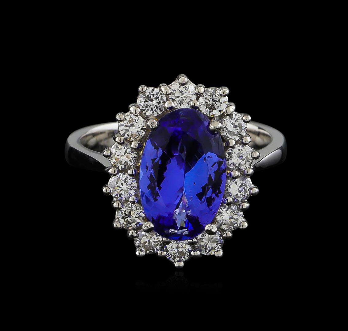 14KT White Gold 2.80 ctw Tanzanite and Diamond Ring