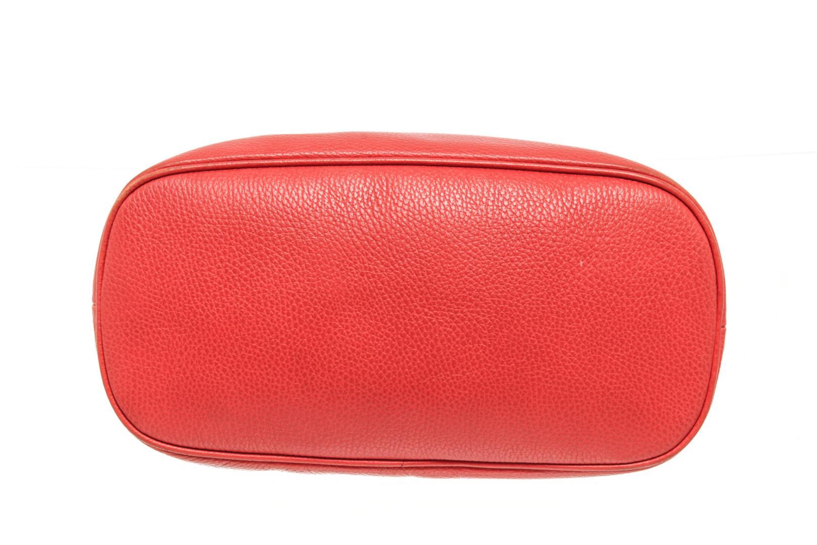 Gucci Red Calfskin Mini Dome 2 Way Shoulder Bag