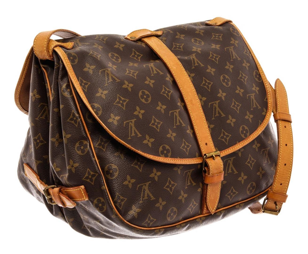 Louis Vuitton Brown Monogram Saumur 35cm Crossbody Bag