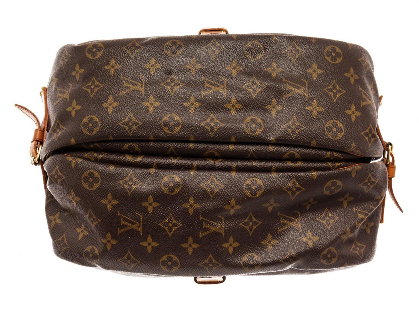 Louis Vuitton Brown Monogram Leather Saumur 35 Shoulder Bag