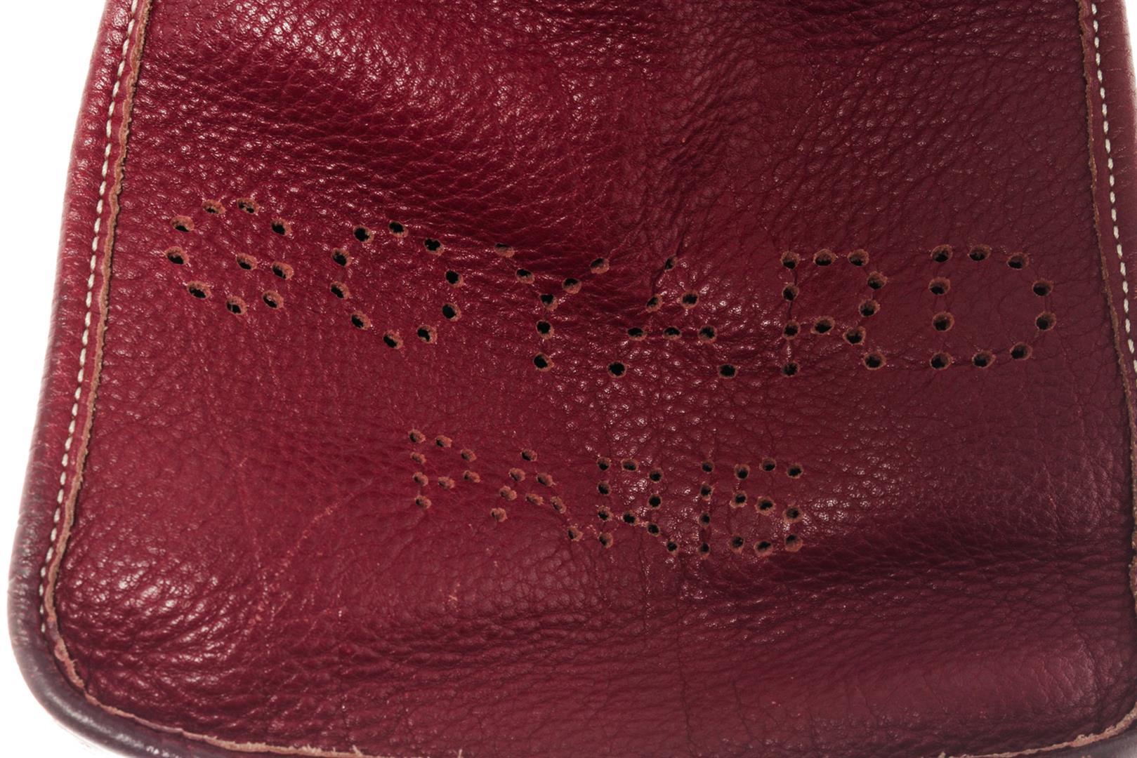 Goyard Burgundy Goyardine Canvas Leather Sac Hardy PM Tote Bag