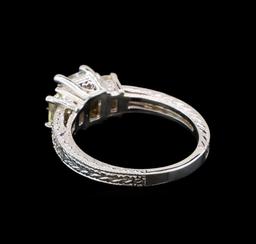 14KT White Gold EGL USA Certified 1.55 ctw Diamond Ring