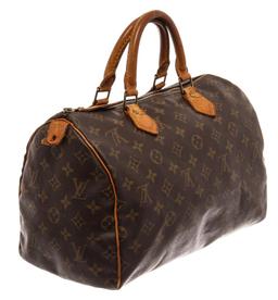 Louis Vuitton Brown Monogram Canvas Speedy 30 Satchel Bag