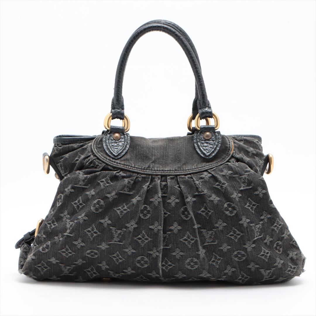 Louis Vuitton Black Monogram Denim Neo Cabby MM Shoulder Bag