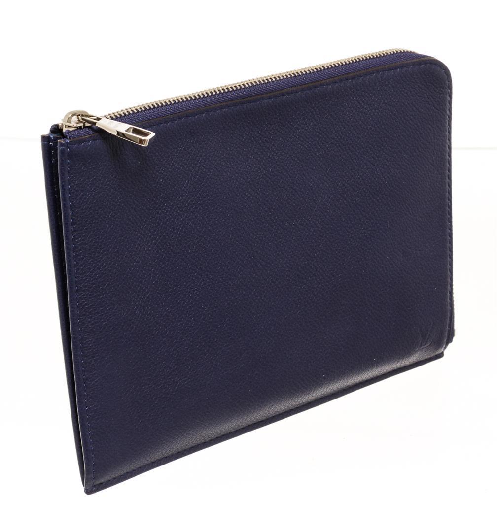 Louis Vuitton Blue Leather Pochette Jules PM