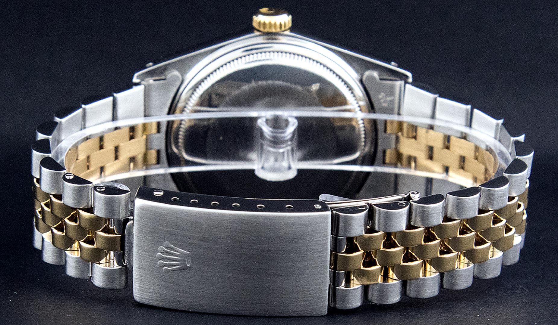 Rolex Mens 2 Tone Champagne Diamond 36MM Datejust Wristwatch
