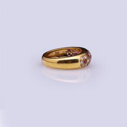 18K Yellow Gold Ruby & Diamond Ring