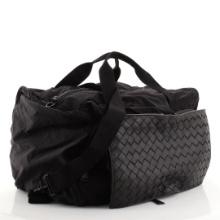 Bottega Veneta Multi Pocket Duffle Nylon with Intrecciato Nappa Large