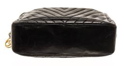 Chanel Black Lambskin Chevron Camera Bag