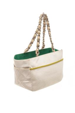 Chanel White Canvas No 5 Sport Shoulder Bag