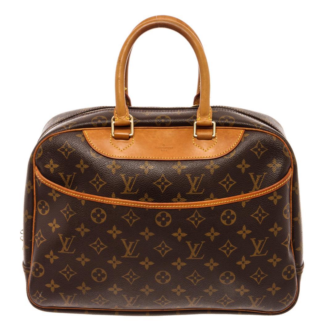 Louis Vuitton Brown Monogram Canvas Deauville Satchel Bag