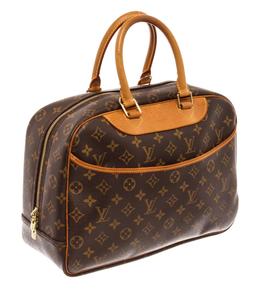 Louis Vuitton Brown Monogram Canvas Deauville Satchel Bag