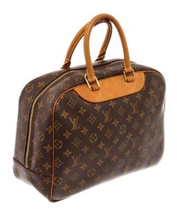 Louis Vuitton Brown Monogram Canvas Deauville Satchel Bag