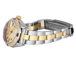 Rolex Ladies Two Tone Gold And Steel Champagne Dial Diamond And Sapphire Date Wa
