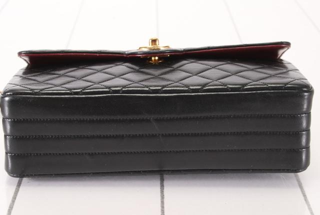 Chanel Black Quilted Lambskin Leather CC Turn-lock Small Flap Shoulder Bag