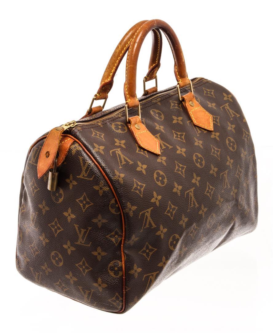 Louis Vuitton Brown Monogram Canvas Speedy 30 Satchel Bag