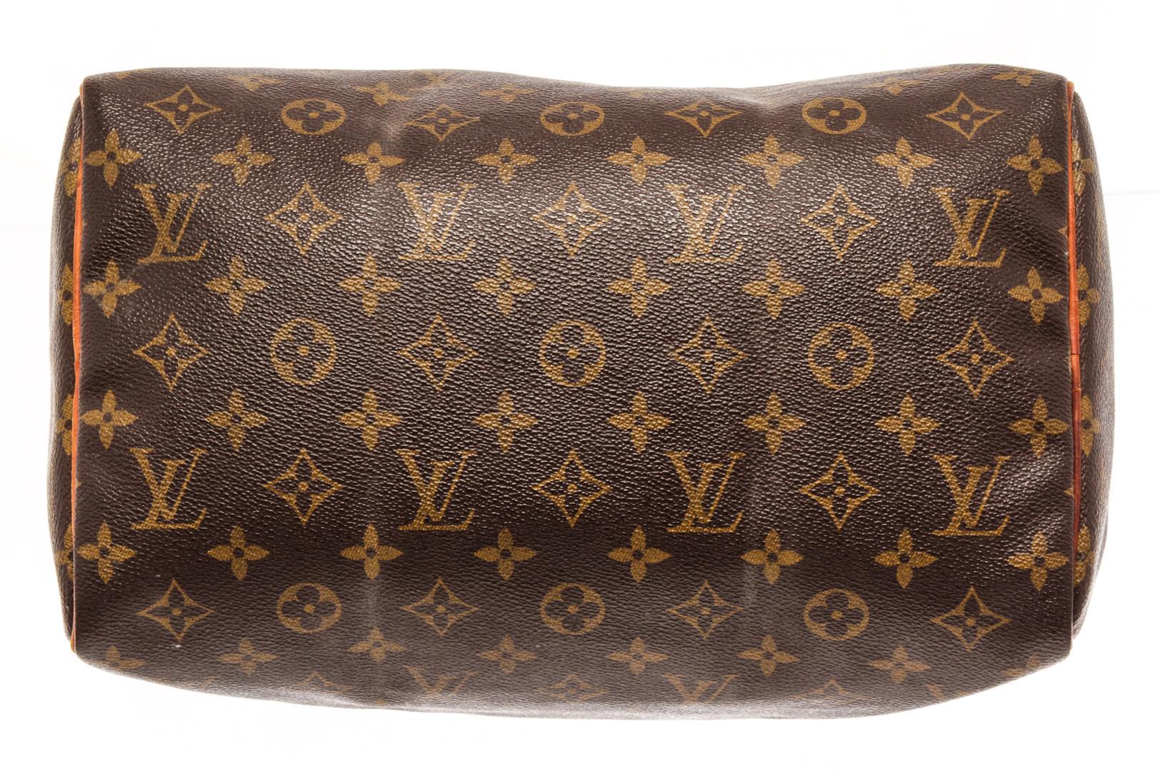 Louis Vuitton Brown Monogram Canvas Speedy 30 Satchel Bag