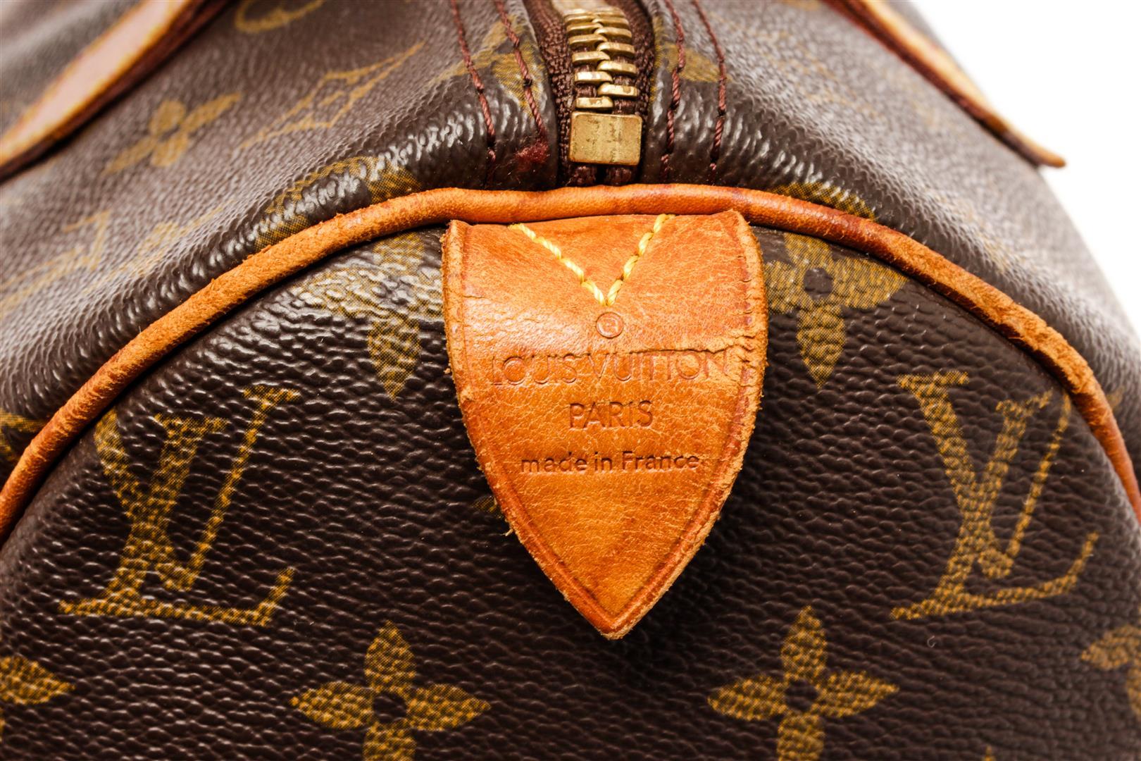 Louis Vuitton Brown Monogram Canvas Speedy 30 Satchel Bag