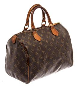 Louis Vuitton Brown Monogram Canvas Speedy 30 Satchel Bag