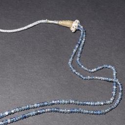 Two Vintage Multi-Strand Sapphire Bead Necklaces