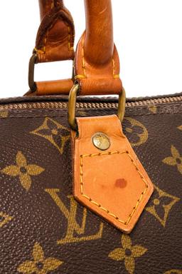 Louis Vuitton Brown Monogram Canvas Speedy 30 Satchel Bag