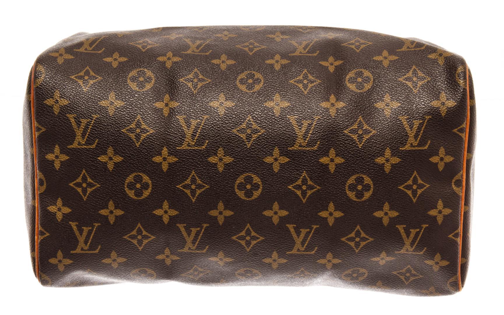 Louis Vuitton Brown Monogram Canvas Speedy 30 Satchel Bag