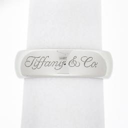 Tiffany & Co. Platinum 5.85mm Wide Signature Polished Domed Wedding Band Ring