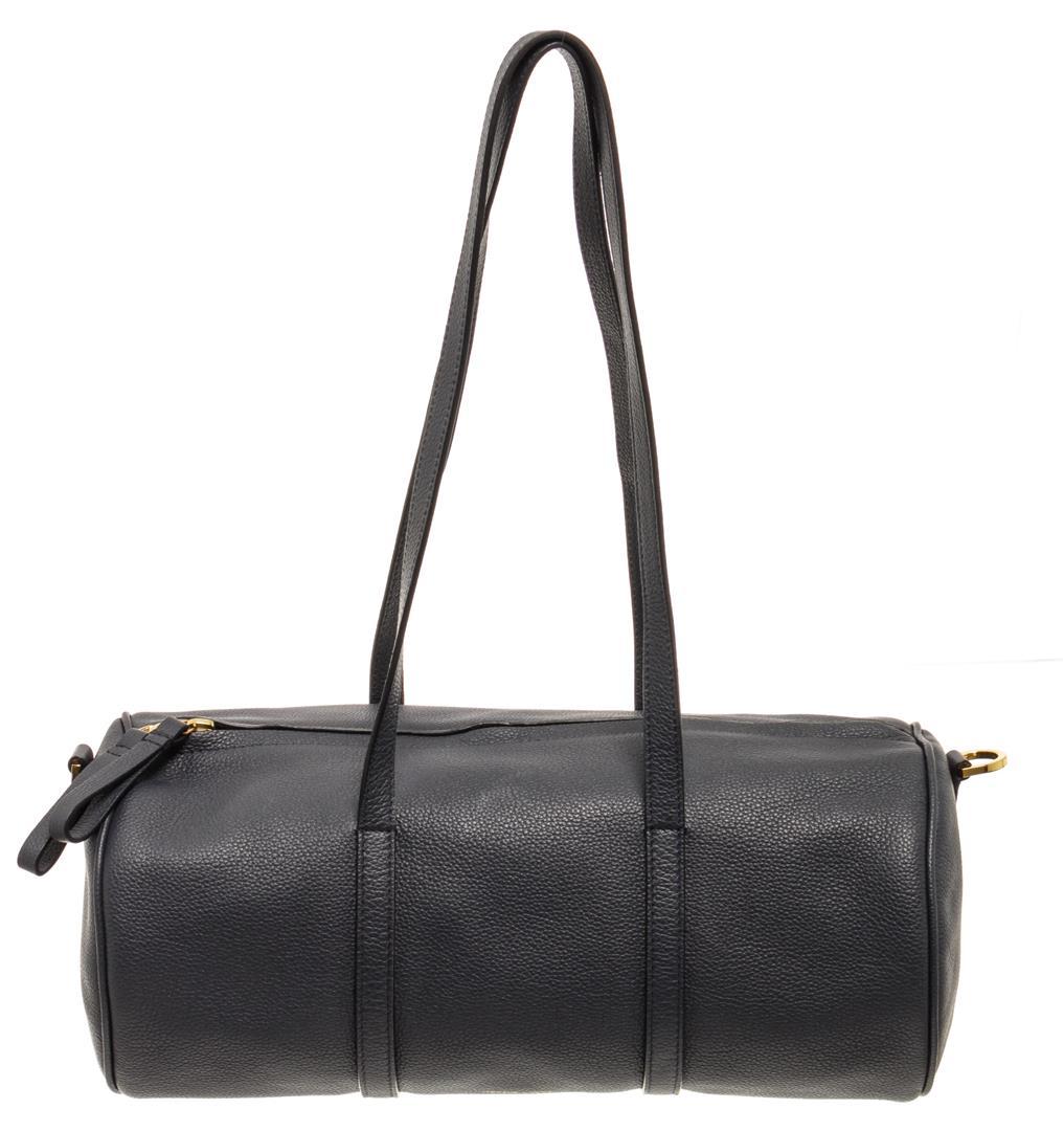 Mansur Gavriel Black Leather Duffle Mini Bag