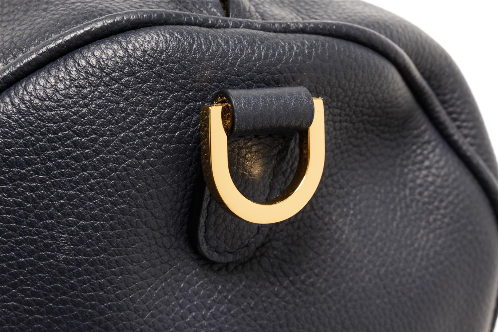 Mansur Gavriel Black Leather Duffle Mini Bag