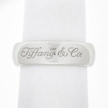 Tiffany & Co. Platinum 5.85mm Wide Signature Polished Domed Wedding Band Ring