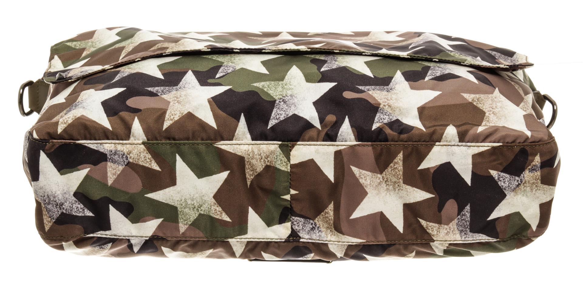 Valentino Camouflage Camustars Messenger Bag