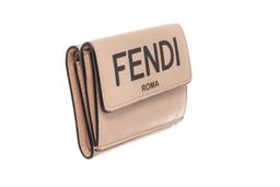 Fendi Pink Leather Micro Trifold Wallet