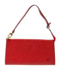 Louis Vuitton Red Epi Leather Pochette