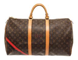 Louis Vuitton Brown Monogram Canvas Keepall 50 Travel Bag