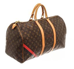 Louis Vuitton Brown Monogram Canvas Keepall 50 Travel Bag