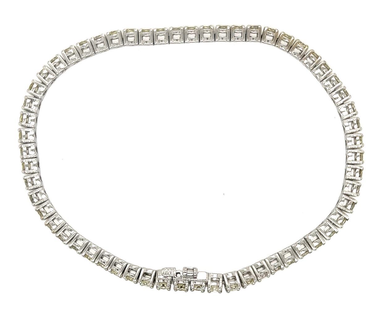 10.27 ctw Diamond Tennis Bracelet - 14KT White Gold