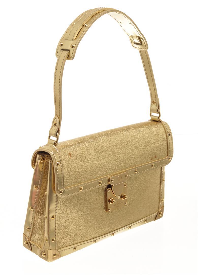 Louis Vuitton Gold Leather Top Handle Bag