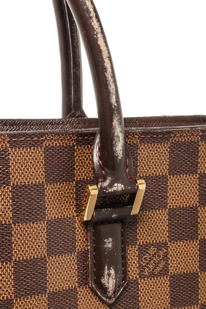 Louis Vuitton Brown Damier Ebene Canvas Sac Plat Venice Tote Bag