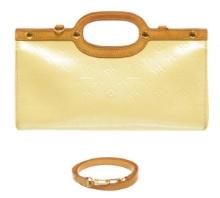 Louis Vuitton Beige Vernis Leather Roxbury Drive Handbag